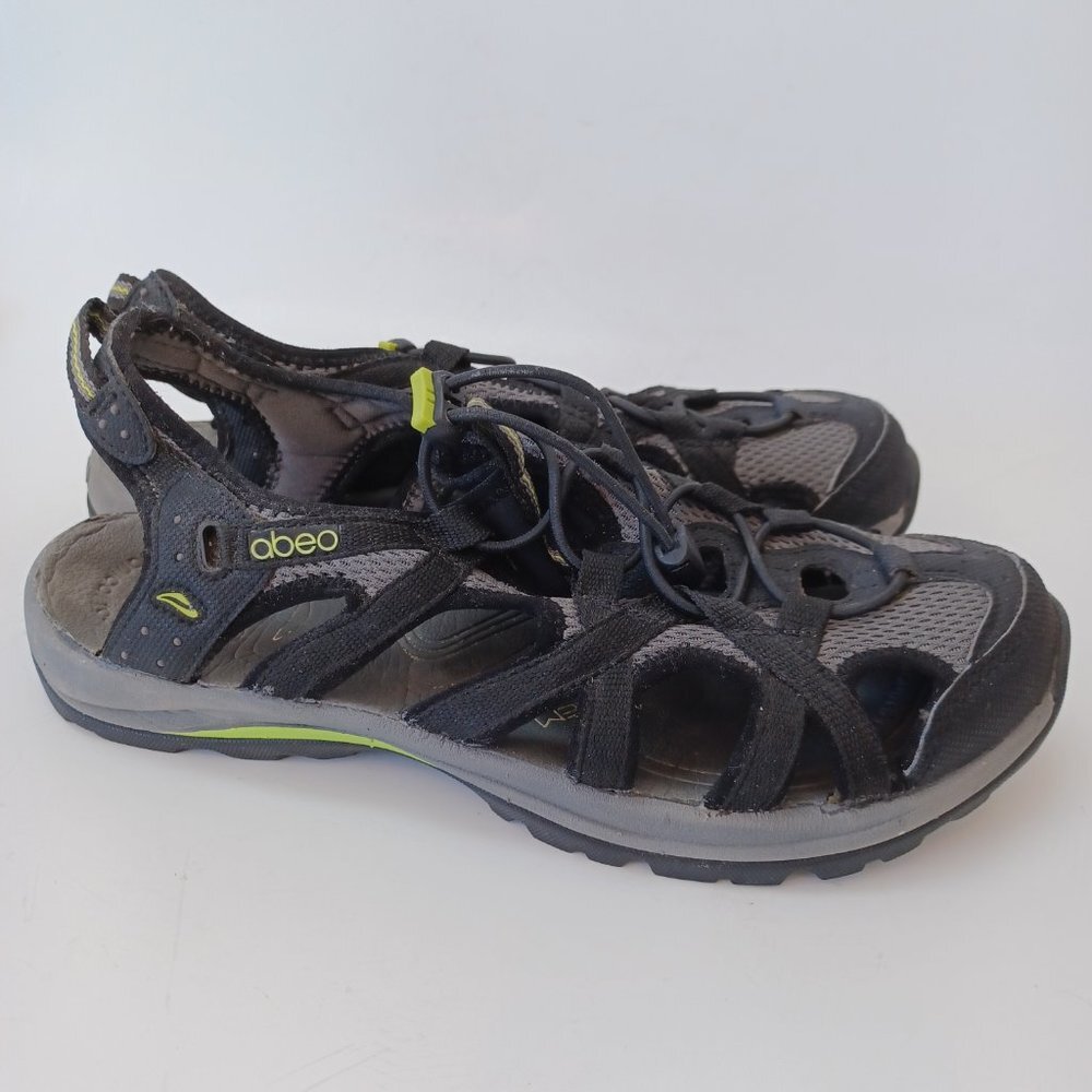 Abeo Hiking Shoes Delta Black Closed Toe Hiking‎ Sandals Womens 10